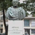 Buste de José Artigas par Zorrilla de San Martin - Place de L'Uruguay à Paris 