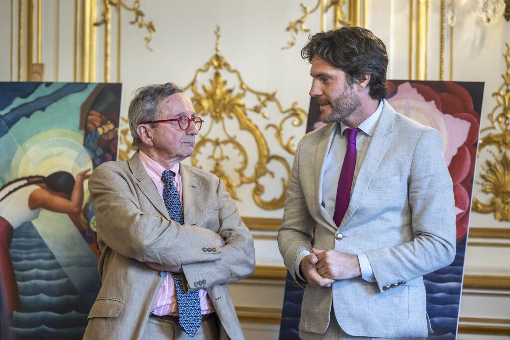 Dominique Michelet, membre de l’Institut, Président de l'AAMF (à gauche), et Aubin Gonzalez Lapos, Secrétaire Général Exécutif de France-Amériques